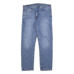 LEVI'S 505 Mens Jeans Blue Regular Straight Denim Medium W36 L32 Classic Style
