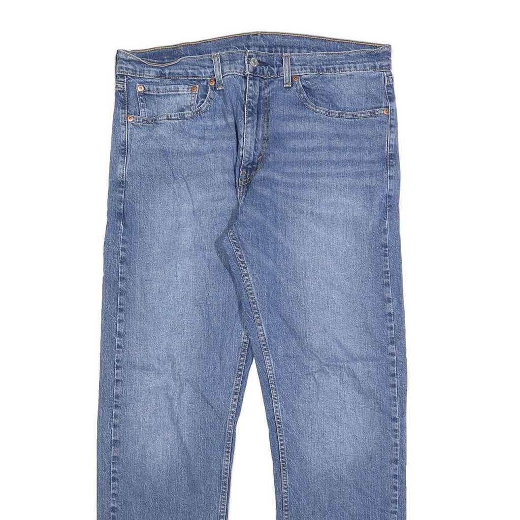 LEVI'S 505 Mens Jeans Blue Regular Straight Denim Medium W36 L32 Classic Style