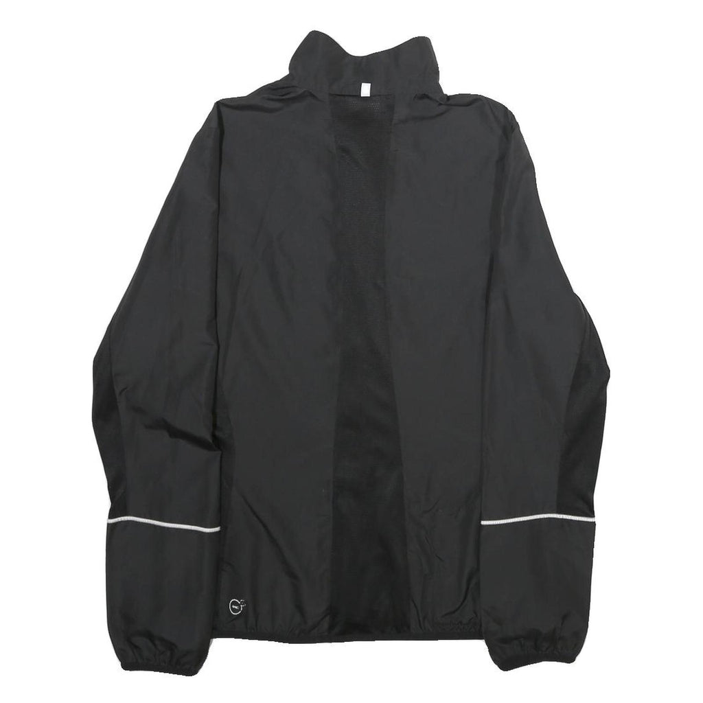 PUMA Womens Black Zip Jacket UK 12 Polyester Plain Lightweight Sportswear