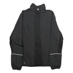 PUMA Womens Black Zip Jacket UK 12 Polyester Plain Lightweight Sportswear