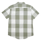 TOMMY HILFIGER Mens Green & White Check Shirt XL Cotton Casual Summer Short