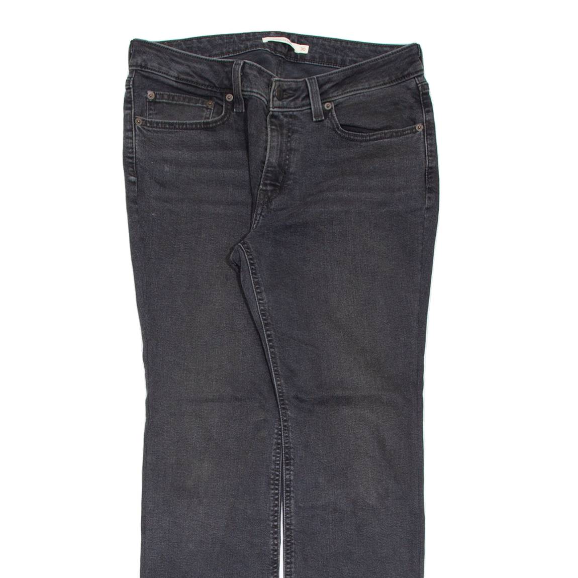 LEVI'S Superlow Womens Jeans Black Slim Bootcut Charcoal Wash W30 L30