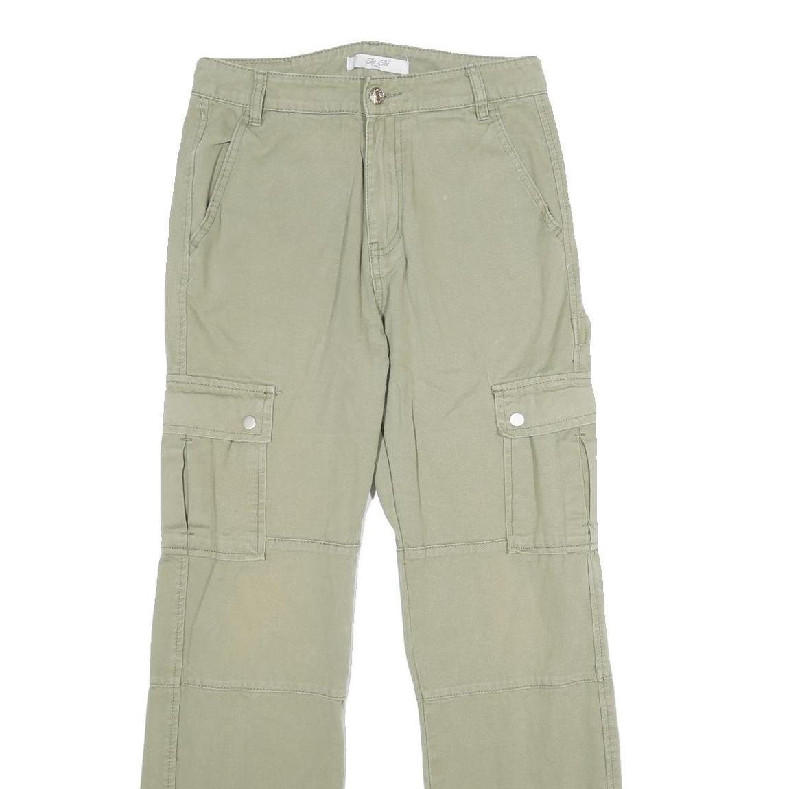 SEE SEE Womens Cotton Khaki Regular Cargo Trousers W28 L30 Utility Casual