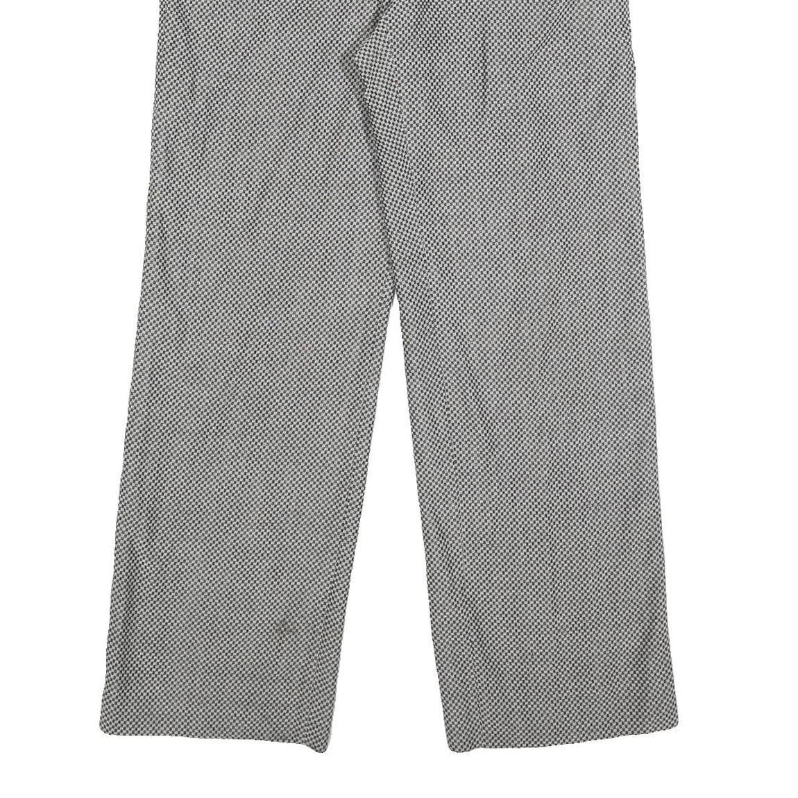 ARMANI COLLEZIONI Womens Wool Blend Grey Relaxed Straight Trousers W28 L30