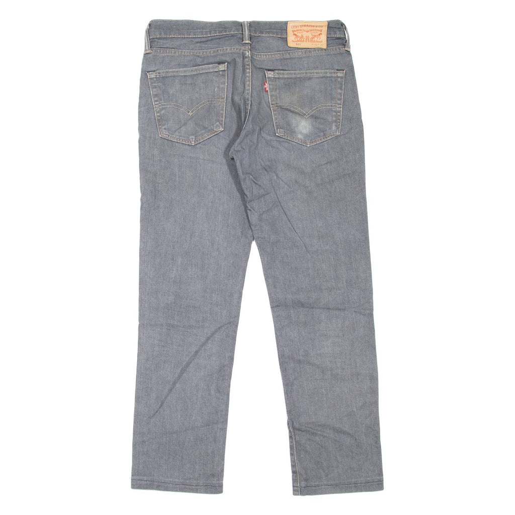 LEVI'S 511 Jeans Mens Grey Slim Straight W32 L27