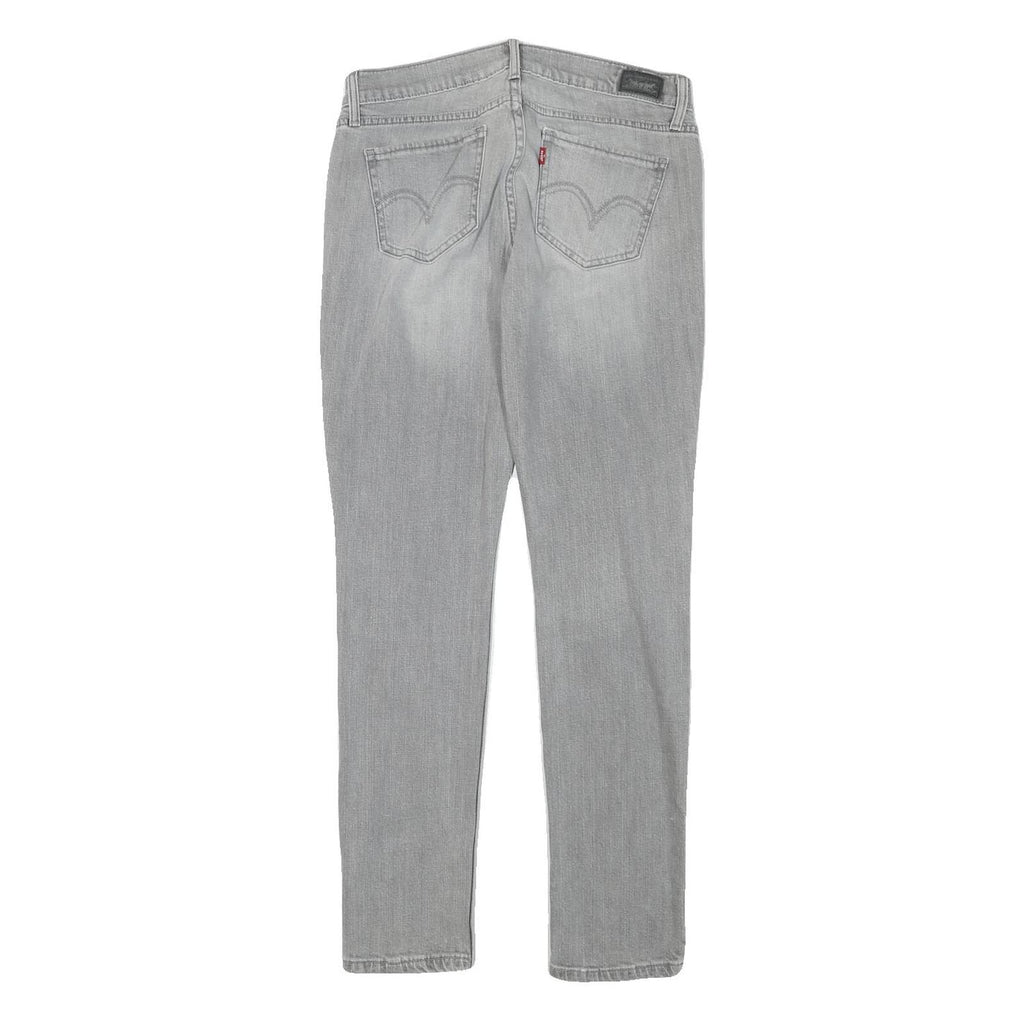 LEVI'S Womens Slim Grey Denim Jeans Zip W29 L29 Stylish Casual Wear