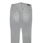 LEVI'S Womens Slim Grey Denim Jeans Zip W29 L29 Stylish Casual Wear