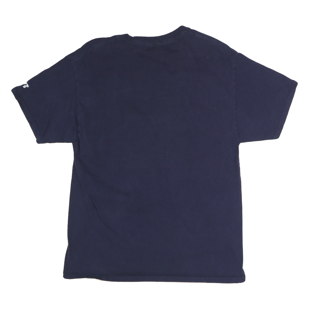 RUSSELL ATHLETIC Mens Navy Green Graphic T-Shirt L Short Sleeve Crew Neck Cotton