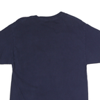 RUSSELL ATHLETIC Mens Navy Green Graphic T-Shirt L Short Sleeve Crew Neck Cotton