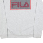 FILA Mens Grey Cotton Blend Crew Neck Sweatshirt XL Logo Print Casual Top