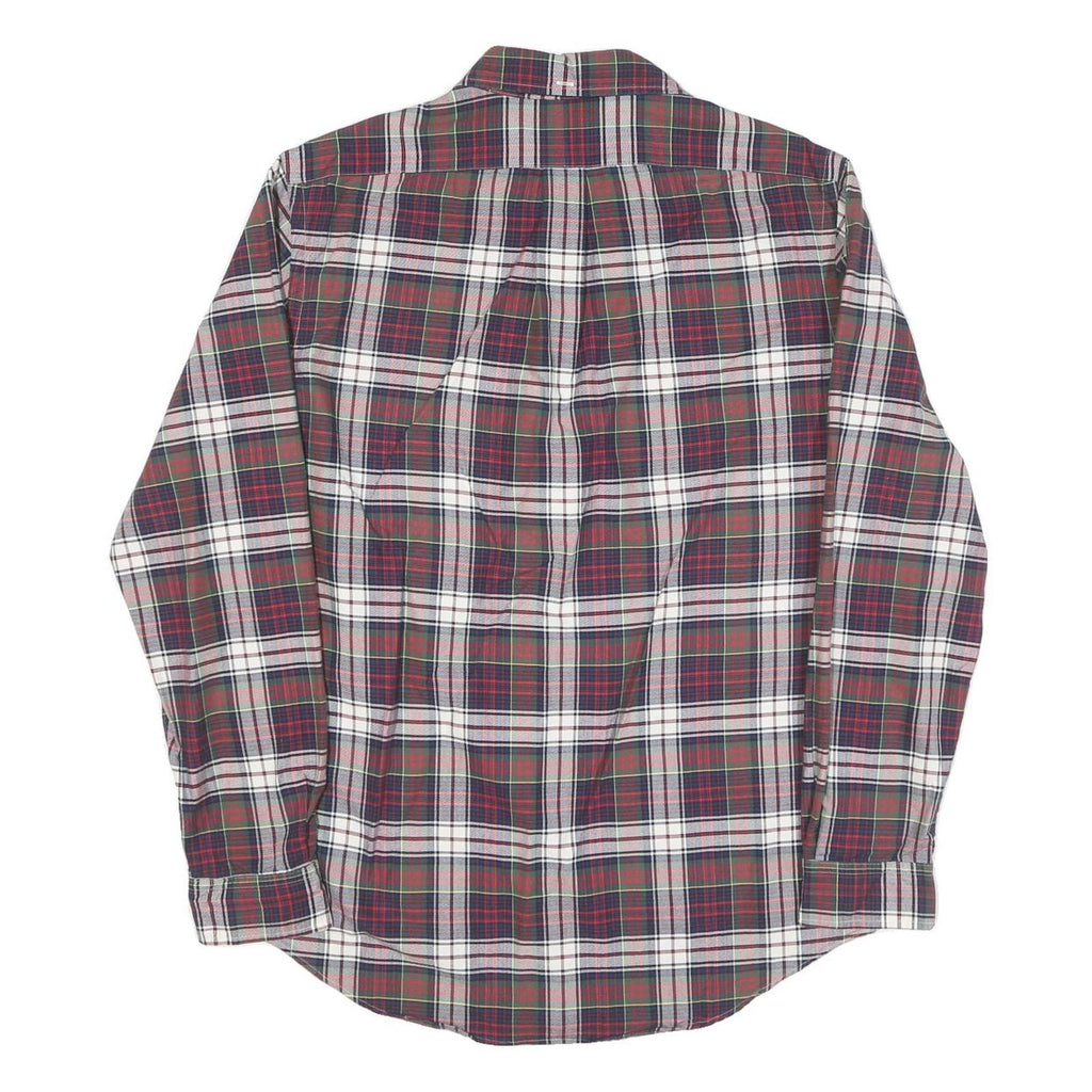 RALPH LAUREN Mens Red Green & White Check Shirt M Classic Cotton Blend Button