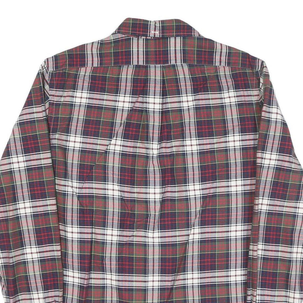 RALPH LAUREN Mens Red Green & White Check Shirt M Classic Cotton Blend Button