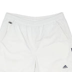 ADIDAS Mens White Casual Shorts M W32 Polyester Blend 3 Stripes Logo