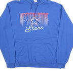 JERZEES Mens Blue Western Rome Stars Hoodie XL Cotton Blend Casual Pullover