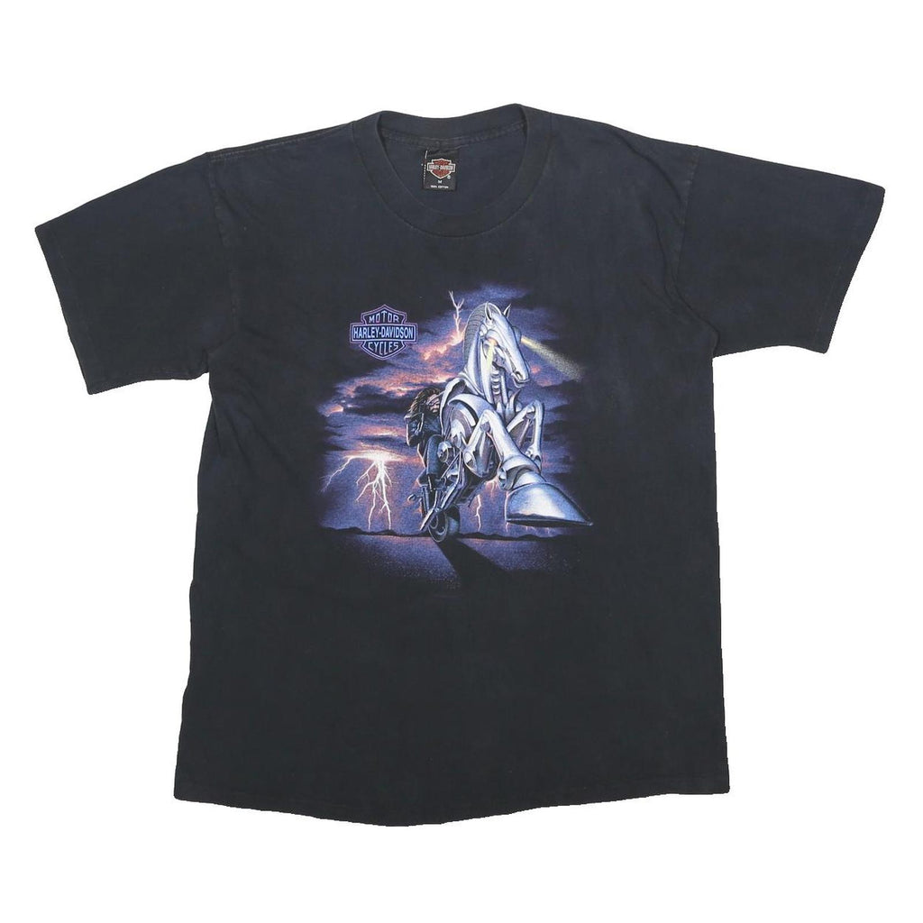 HARLEY DAVIDSON '95 Single Stitch Mens Black Graphic T-Shirt M Short Sleeve