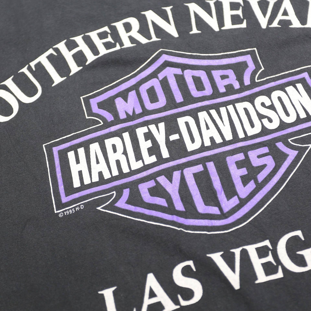 HARLEY DAVIDSON '95 Single Stitch Mens Black Graphic T-Shirt M Short Sleeve