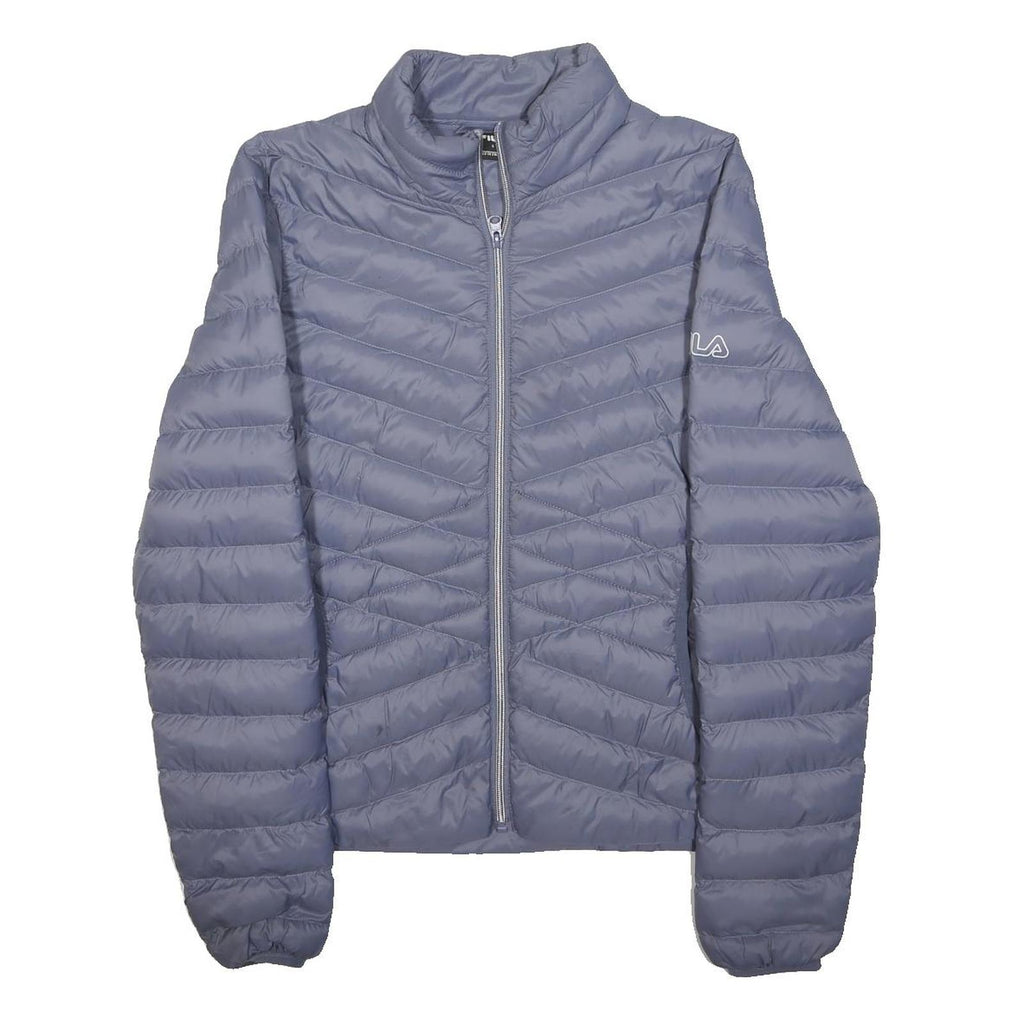 FILA Womens Blue Jacket S Polyester Puffer Quilted Zip Sportswear Casual