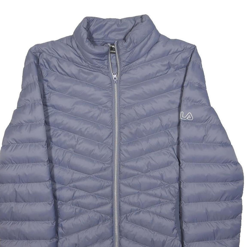 FILA Womens Blue Jacket S Polyester Puffer Quilted Zip Sportswear Casual