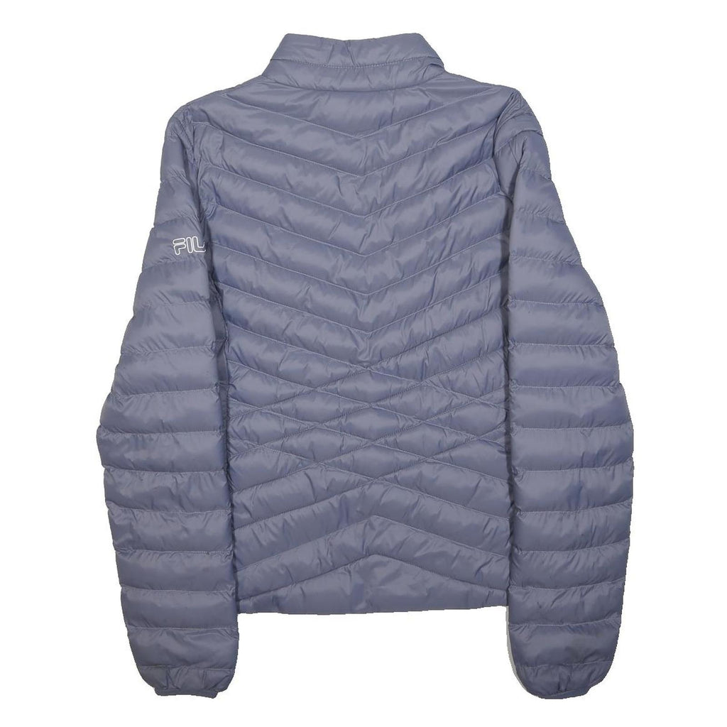 FILA Womens Blue Jacket S Polyester Puffer Quilted Zip Sportswear Casual