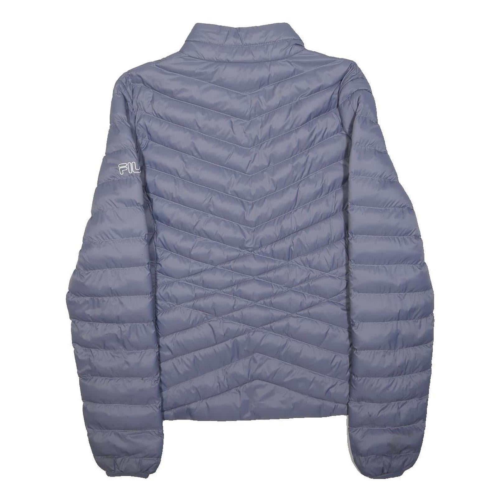 FILA Womens Blue Jacket S Polyester Puffer Quilted Zip Sportswear Casual