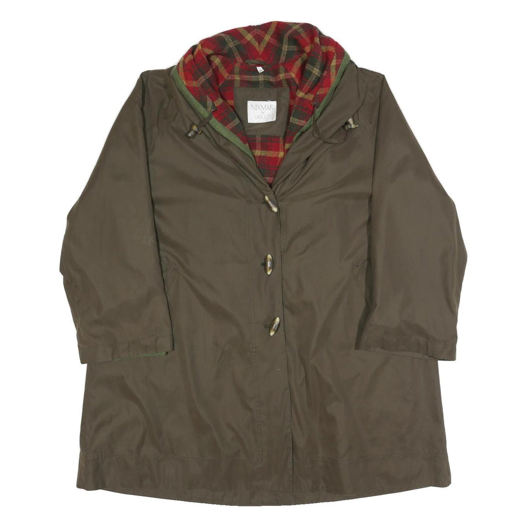 NIXMAR BY LANCETTI Womens Green Jacket L Polyester Blend Plain Button Closure