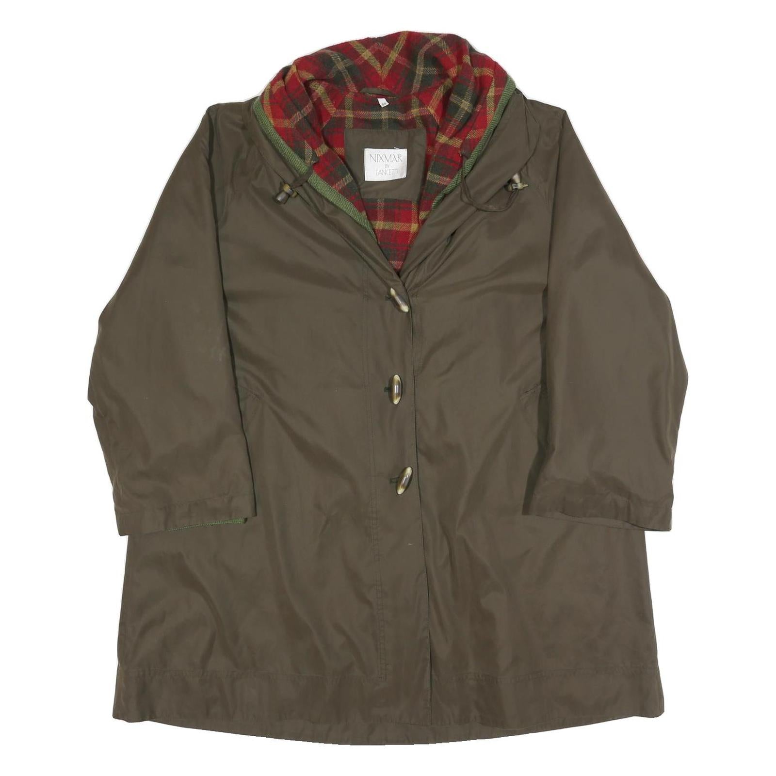 NIXMAR BY LANCETTI Womens Green Jacket L Polyester Blend Plain Button Closure