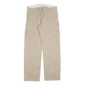 LEVI'S Mens Beige Cotton Blend Regular Cargo Trousers W32 L32 Zip Pockets