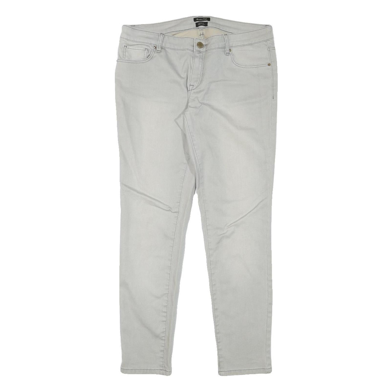 MASSIMO DUTTI Womens Slim Jeans Blue Denim W31 L28 Zip Cotton Blend Stylish