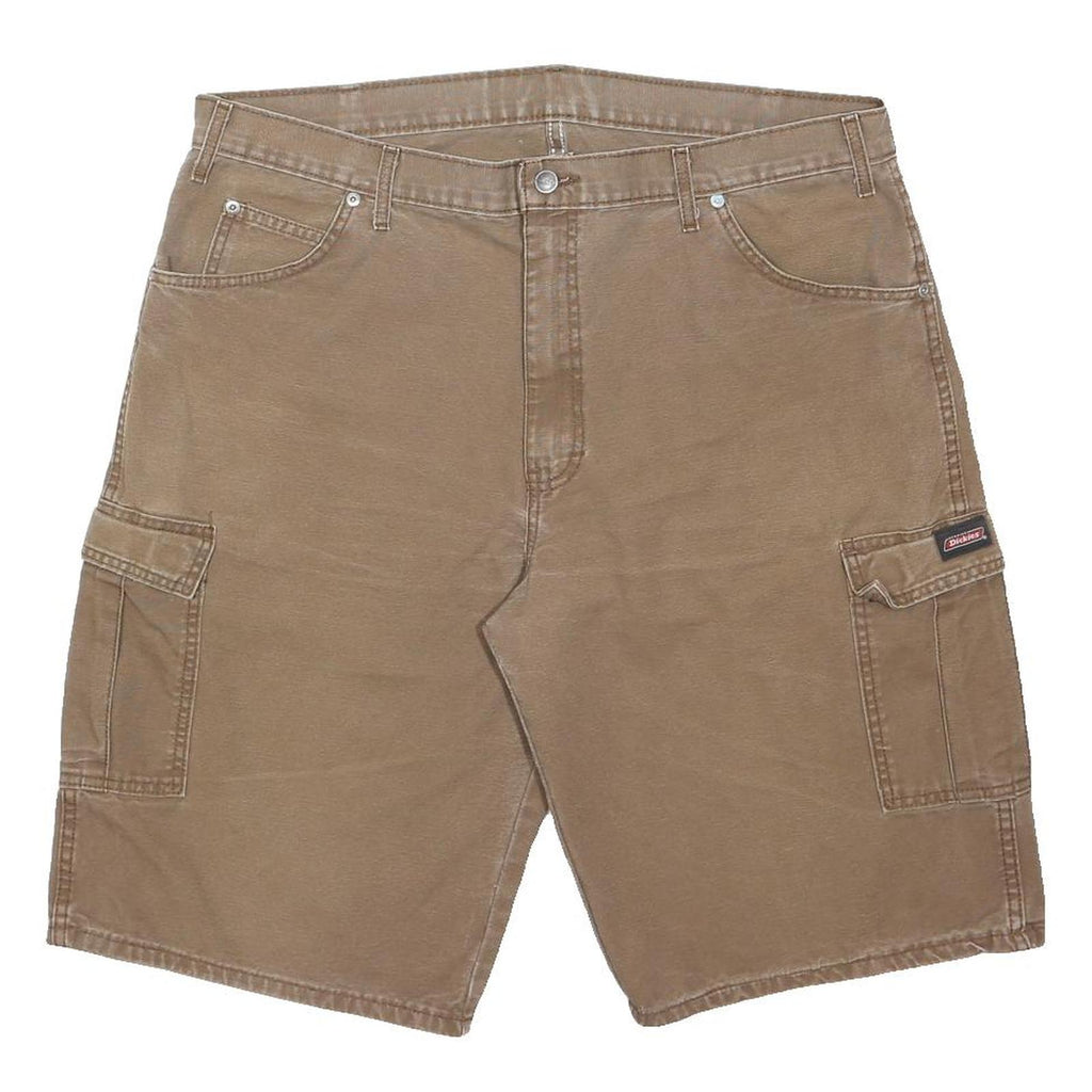DICKIES Mens Shorts Brown Cargo XL W40 Workwear Durable Cotton