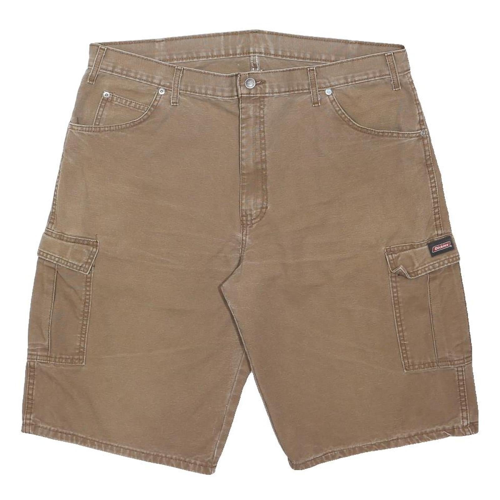 DICKIES Mens Shorts Brown Cargo XL W40 Workwear Durable Cotton