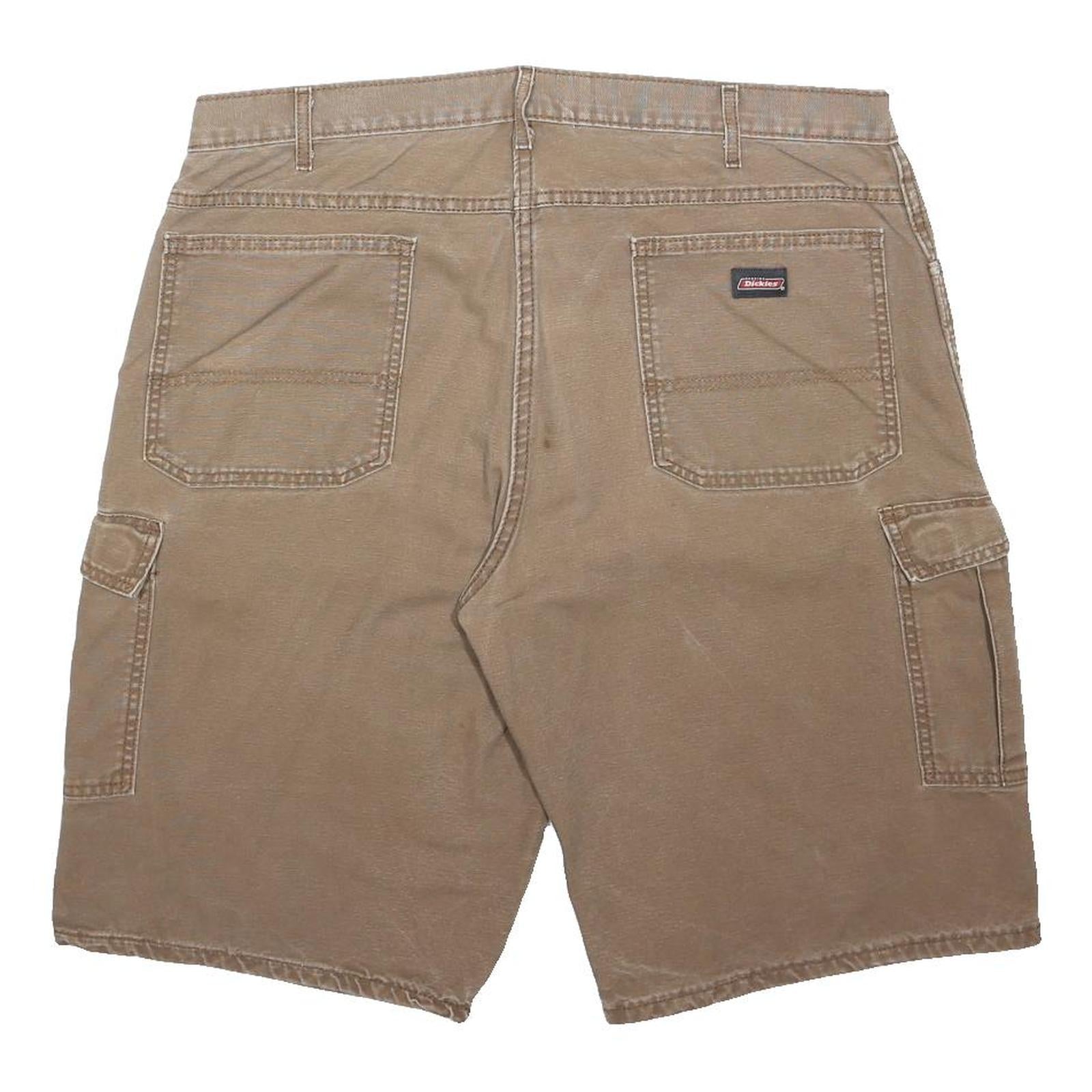 DICKIES Mens Shorts Brown Cargo XL W40 Workwear Durable Cotton