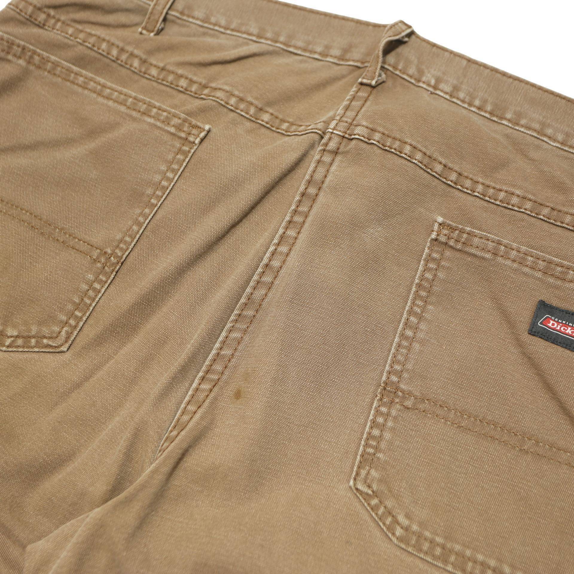 DICKIES Mens Shorts Brown Cargo XL W40 Workwear Durable Cotton