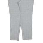 ZARA Womens Cotton Blend Grey Regular Straight Trousers W30 L27 Smart Casual