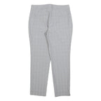 ZARA Womens Cotton Blend Grey Regular Straight Trousers W30 L27 Smart Casual