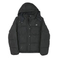 LEVI'S Womens Black Jacket L Polyester Blend Plain Zip Hooded Casual Winter