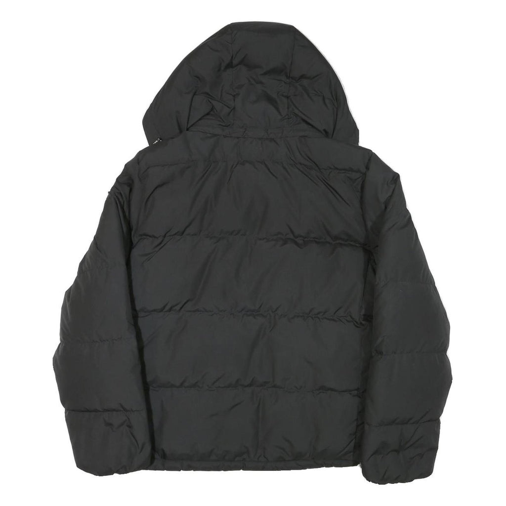LEVI'S Womens Black Jacket L Polyester Blend Plain Zip Hooded Casual Winter