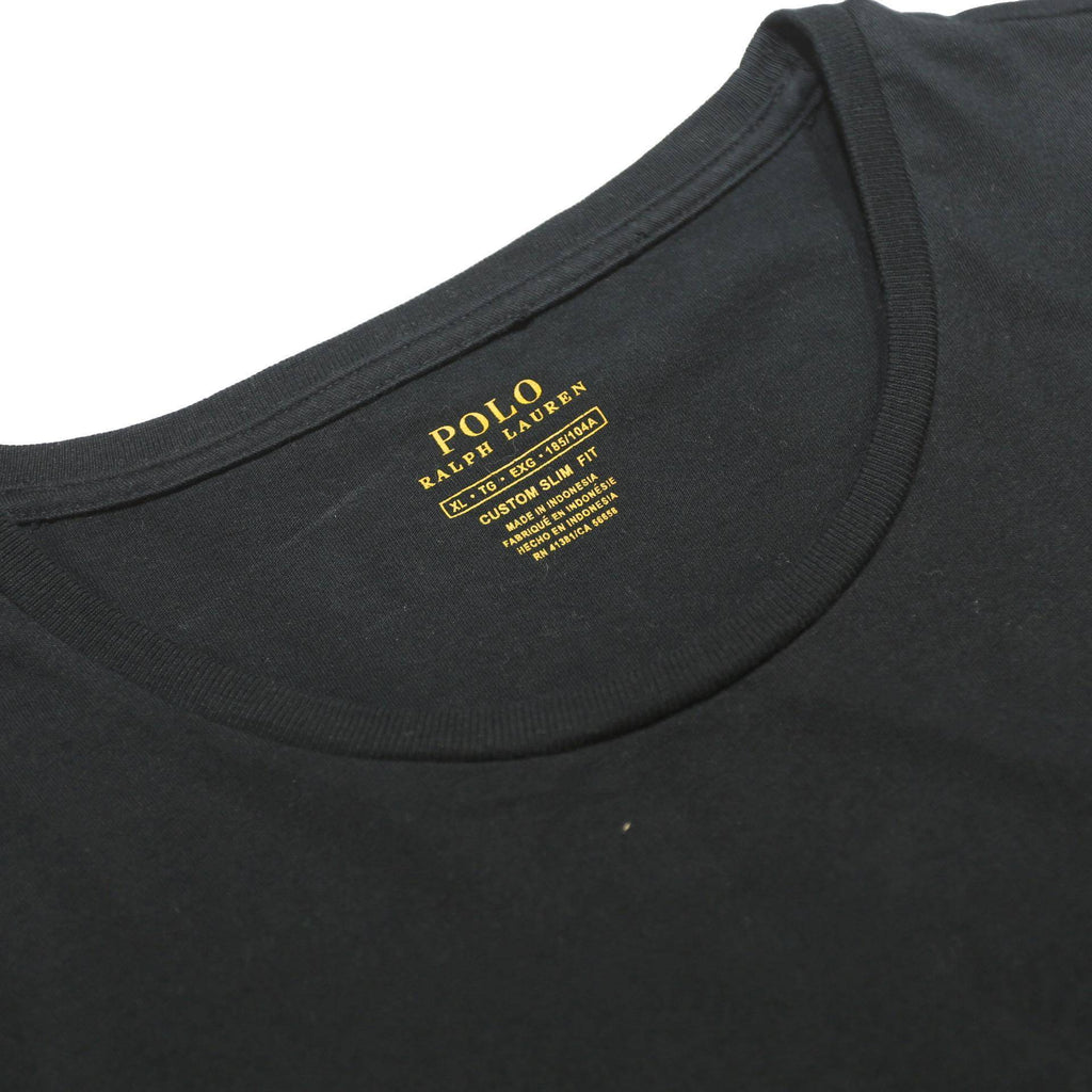 POLO RALPH LAUREN Mens Black Classic T-Shirt XL Short Sleeve Crew Neck Cotton