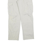 GAUDI Mens Regular Fit Beige Cotton Blend Cargo Trousers W35 L32 Casual Zip