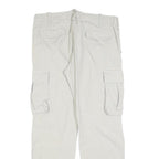 GAUDI Mens Regular Fit Beige Cotton Blend Cargo Trousers W35 L32 Casual Zip