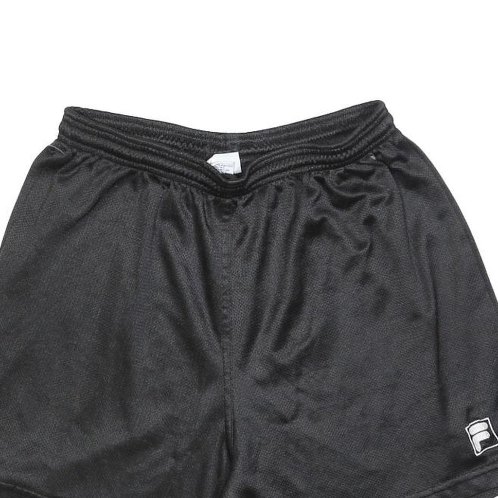 FILA Womens Shorts Black Casual L W28 Gym Sportswear Polyester Blend
