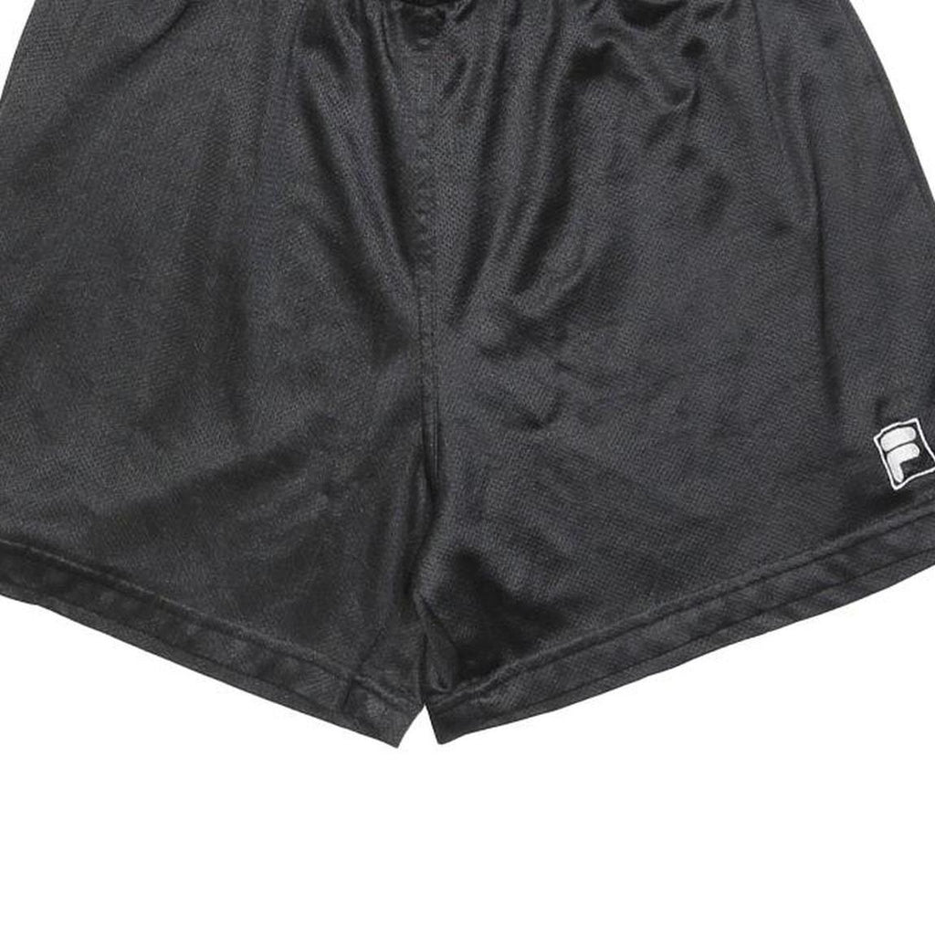 FILA Womens Shorts Black Casual L W28 Gym Sportswear Polyester Blend