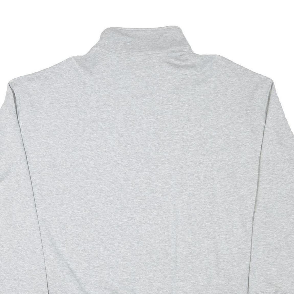 NEW BALANCE Mens Grey 1/4 Zip Sweatshirt XL Cotton Blend Casual Pullover