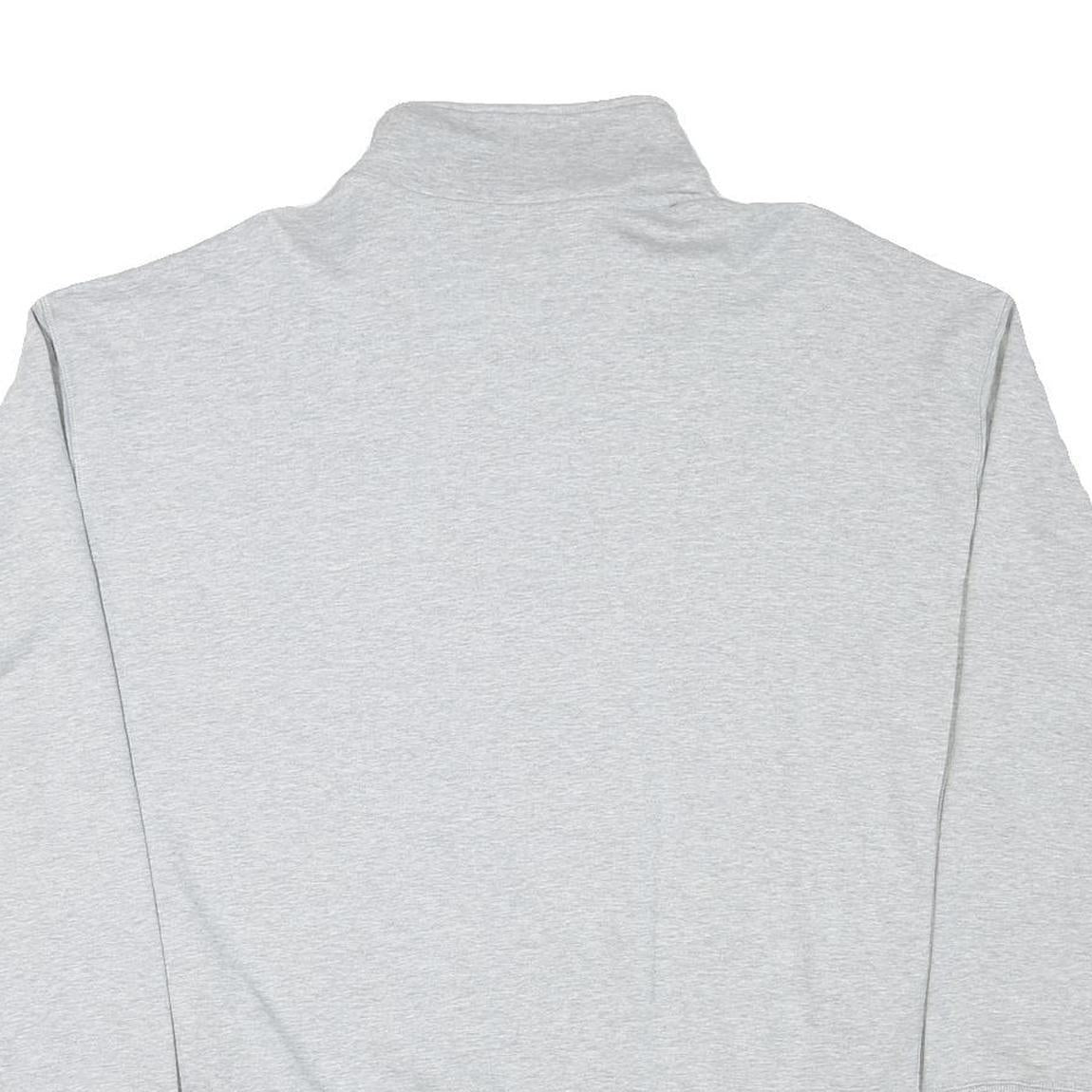 NEW BALANCE Mens Grey 1/4 Zip Sweatshirt XL Cotton Blend Casual Pullover