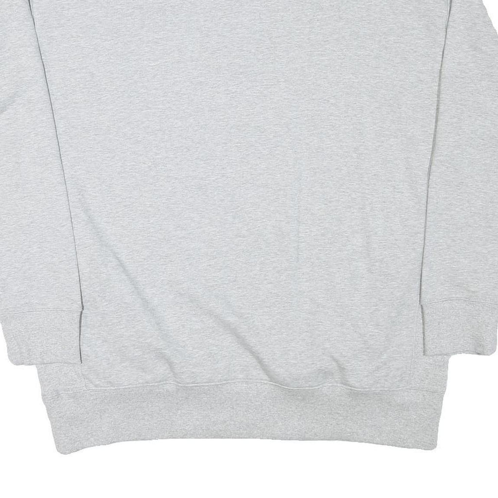 NEW BALANCE Mens Grey 1/4 Zip Sweatshirt XL Cotton Blend Casual Pullover