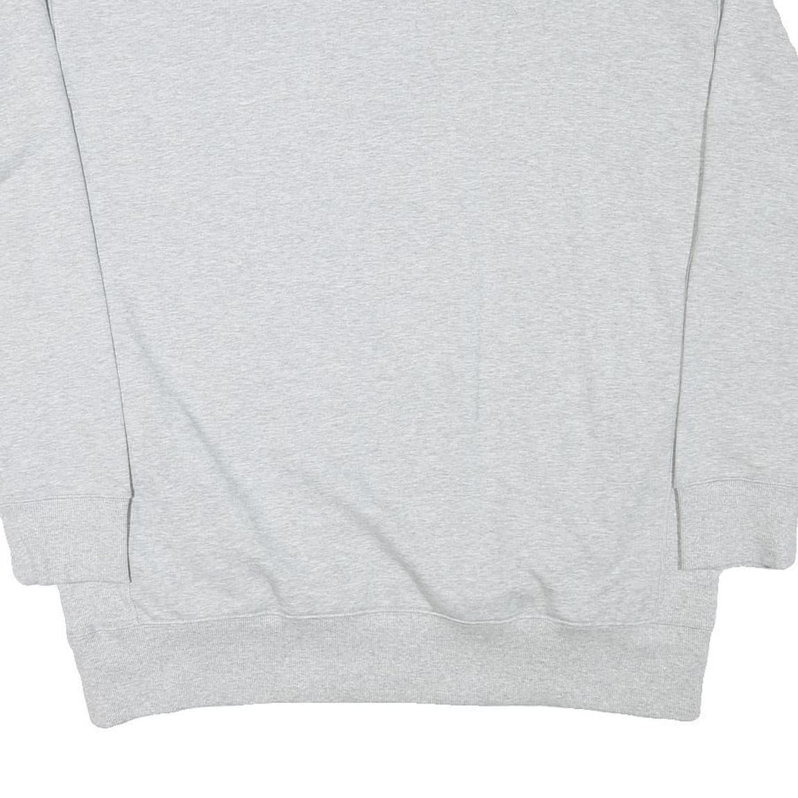 NEW BALANCE Mens Grey 1/4 Zip Sweatshirt XL Cotton Blend Casual Pullover