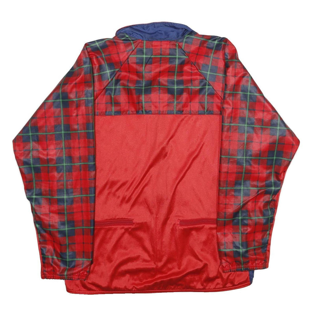 CASTELLI Mens Blue & Red Cycling Jacket L Polyester Blend Plaid Zip