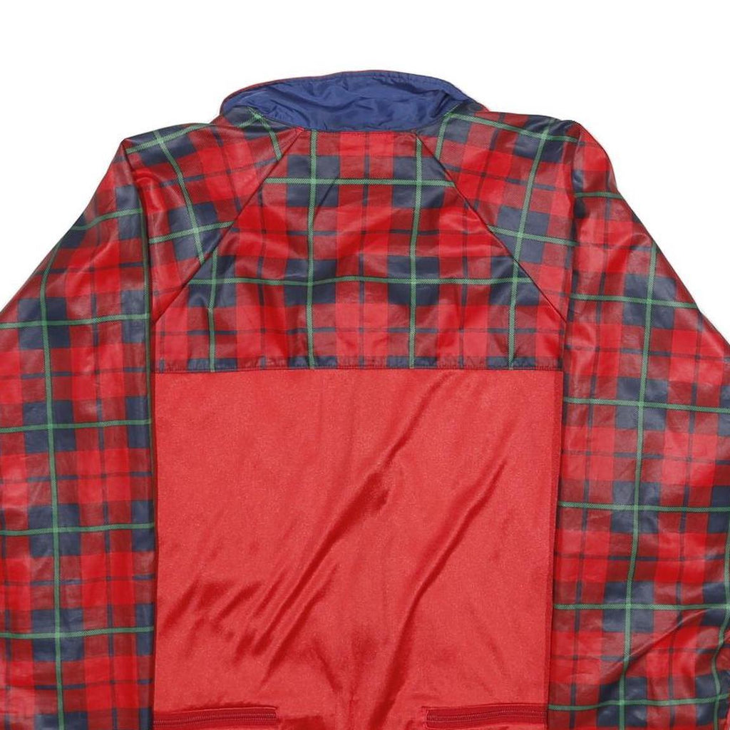 CASTELLI Mens Blue & Red Cycling Jacket L Polyester Blend Plaid Zip
