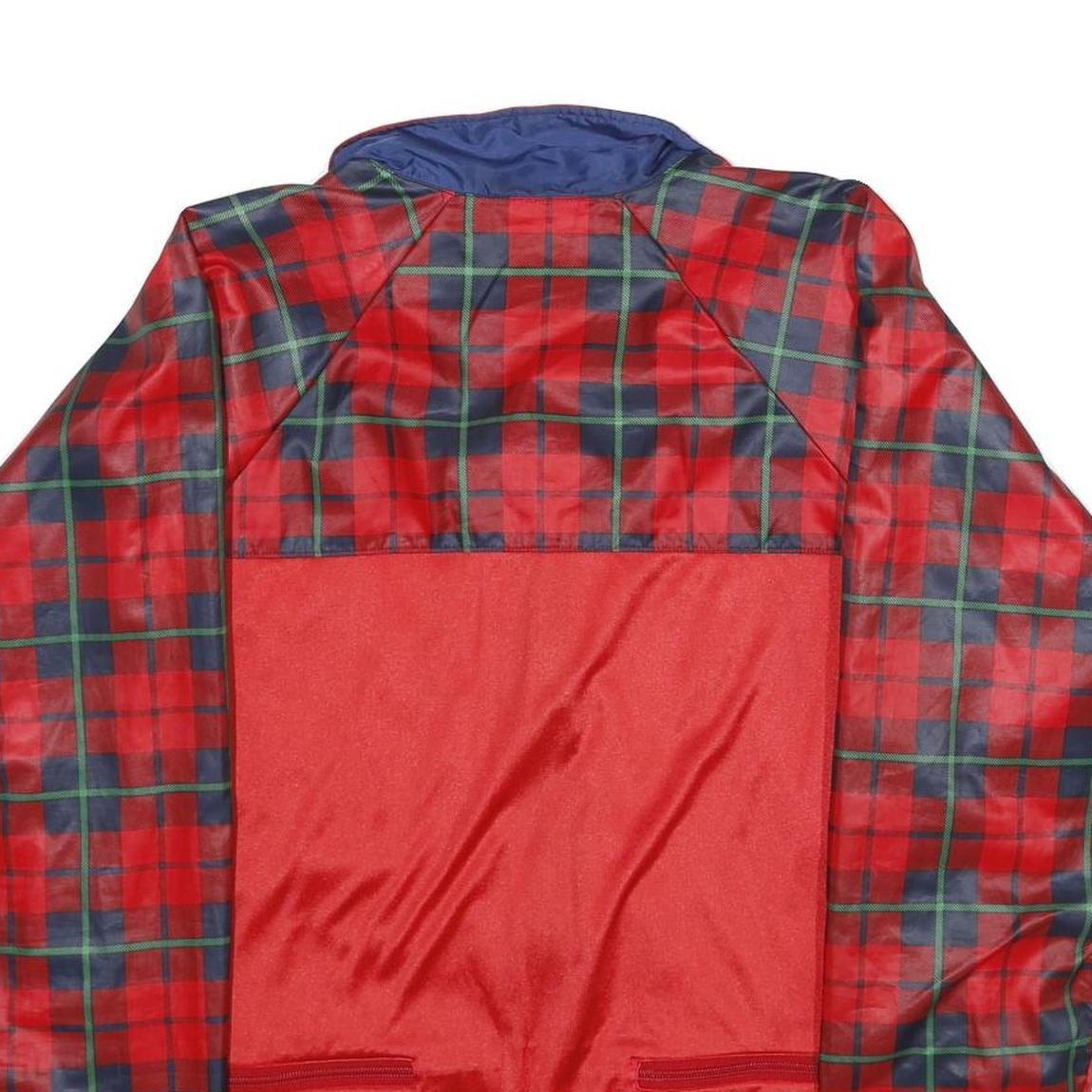 CASTELLI Mens Blue & Red Cycling Jacket L Polyester Blend Plaid Zip