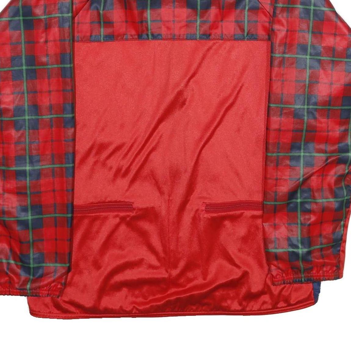 CASTELLI Mens Blue & Red Cycling Jacket L Polyester Blend Plaid Zip