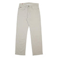 LEE COOPER Mens Jeans Cream Regular Straight Denim W33 L32 Zip Cotton Blend